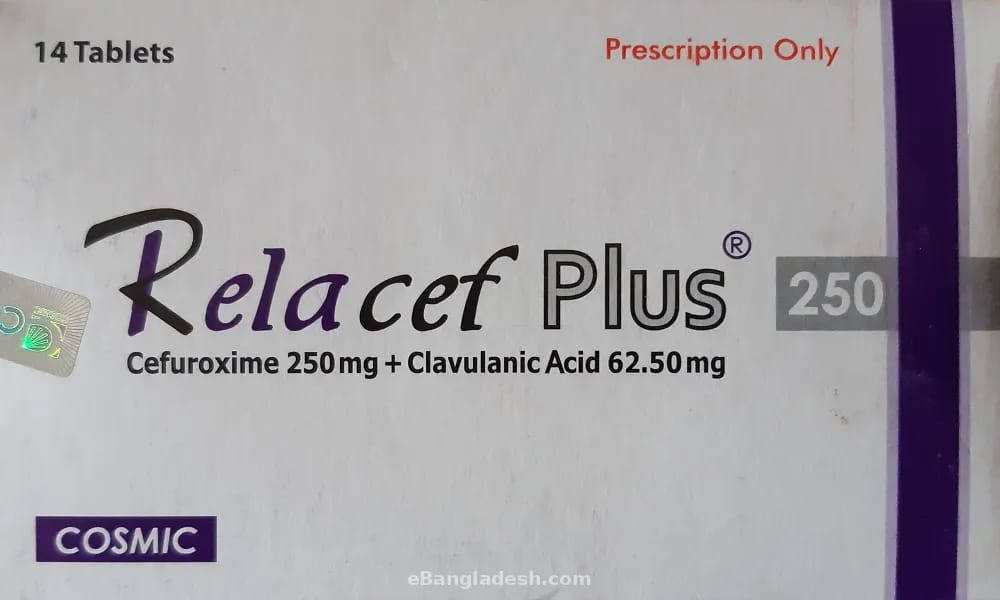 Tablet Relacef  Plus 250mg+62.5mg (14pcs)